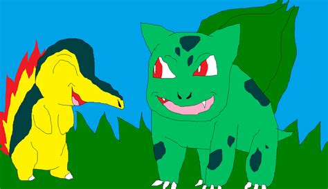 Bulbasaur And Cyndaquil By Toothy The Skunkcoon On Deviantart