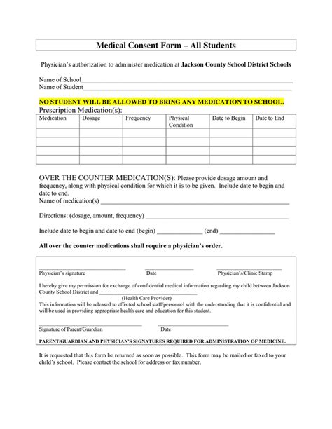 Medical Consent Form In Word And Pdf Formats