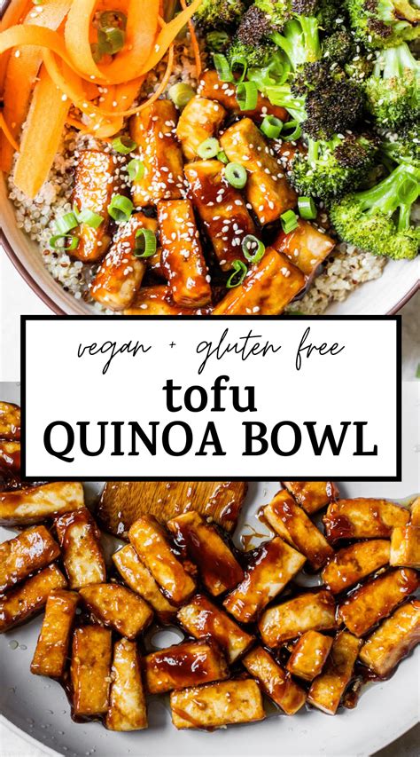 Sesame Tofu Quinoa Bowl The Almond Eater