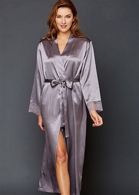 Tivoli Allura Silk Robe Night Gown Satin Dressing Gown Silk Nightwear