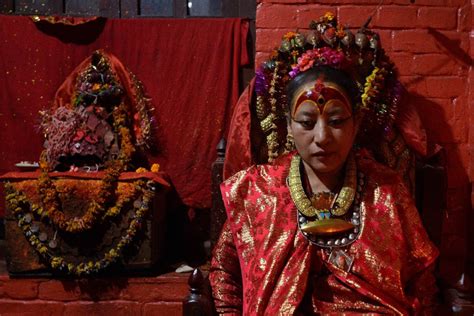 nepal quake forces living goddess to break decades of seclusion asia news asiaone