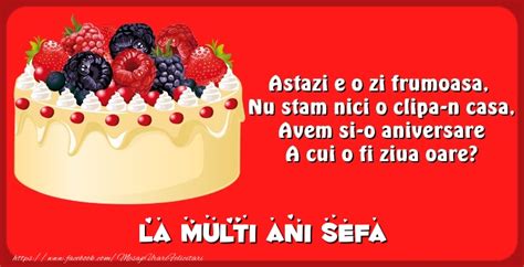 Felicitari De Zi De Nastere Pentru Sefa La Multi Ani Sefa