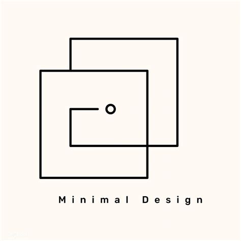Minimal Square Logo On A Cream Background Vector Free Image By