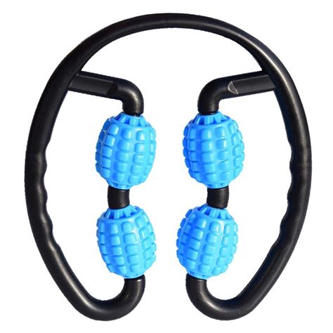 4 wheel trigger point massage roller for arm leg neck muscle tissue massager for fitness gym