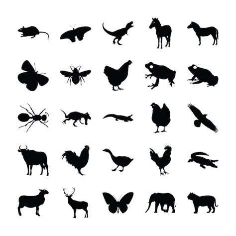 Premium Vector Pictograms Of Animals