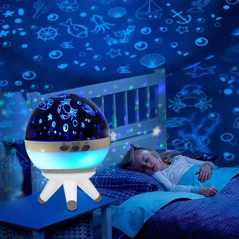1w Romantic Led Rotating Ocean Projector Night Light For Kid Nursery