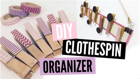 Diy Clothespin Organizer Youtube