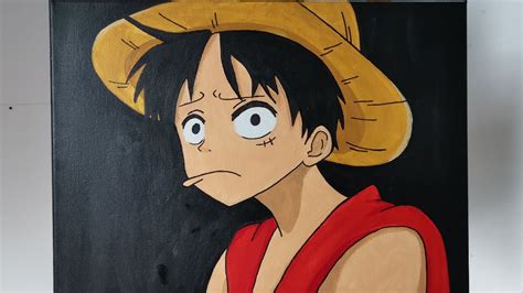 Acrylic Painting Of Luffy From One Piece Town