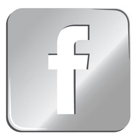 Facebook Silver Icon Transparent Png And Svg Vector File