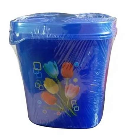 Blue Plastic Printed Container At Rs 80set In Ahmedabad Id 21883936548