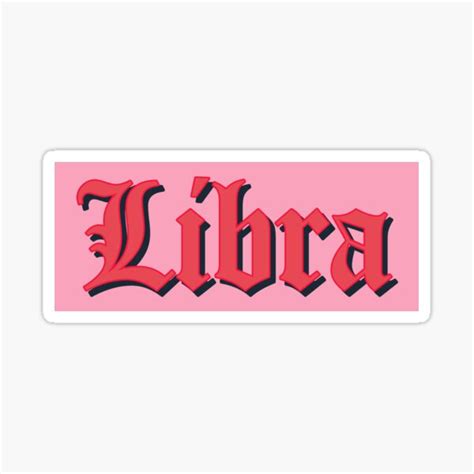 Libra Goth Font By Gabyiscool Sticker For Sale By Gabyiscool Redbubble