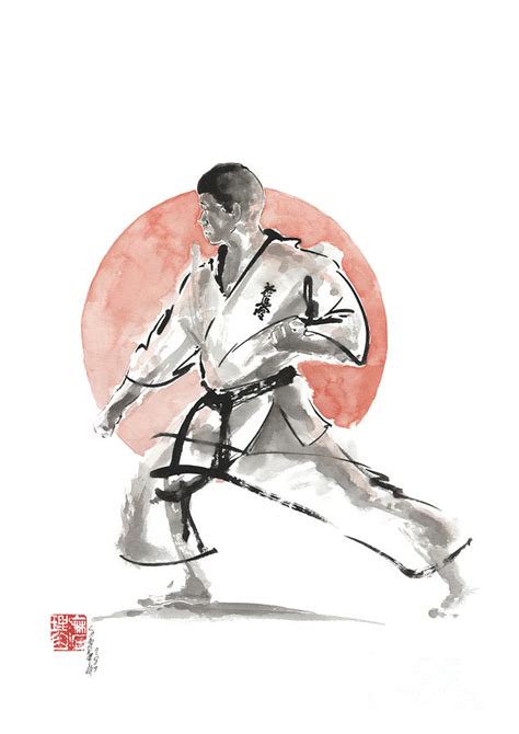 Karate Poster Karate Painting Black Belt Poster Painting By Mariusz