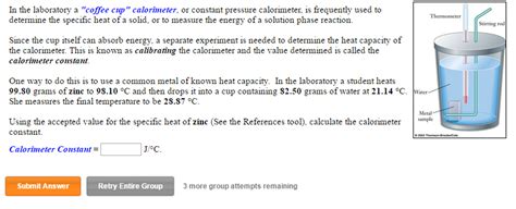 Solved In The Laboratory A Coffee Cup Calorimeter Or