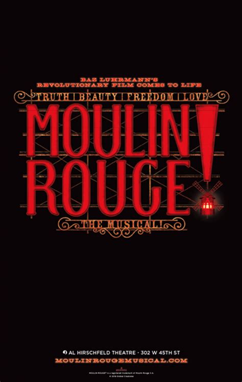 Moulin Rouge The Broadway Musical Poster Moulin Rouge