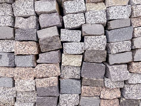 Stack Natural Granite Stones For Sidewalk Construction Building