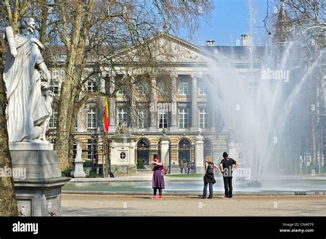 Fountain At The Brussels Park Parc De Bruxelles Warandepark And The