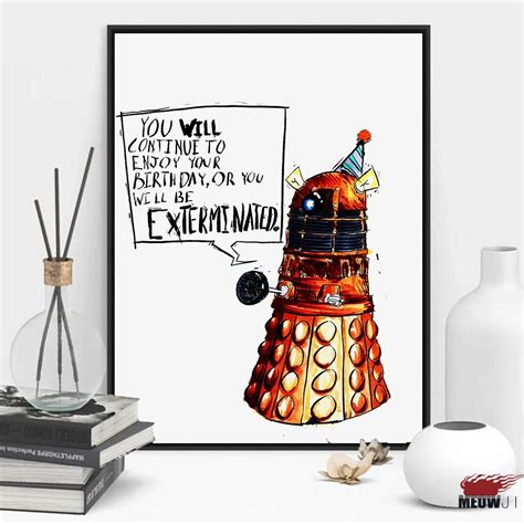 Doctor Who Dalek To Victory Tv Poster Home Decor Canvas Printed Wall