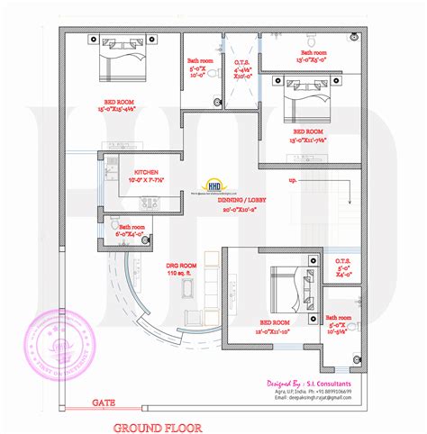 Modern House Plan With Round Design Element Indian House Plans Model