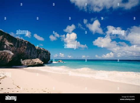 The Beautiful Bottom Bay On The Caribbean Island Of Barbados Stock