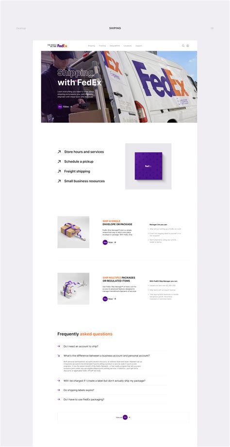 Fedex — New Website 2020 On Behance