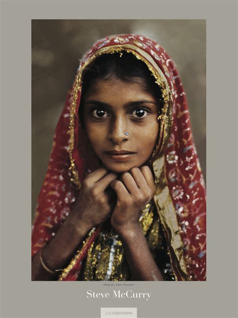Steve Mccurry Poster Village Girl Jaipur Rajasthan Limited