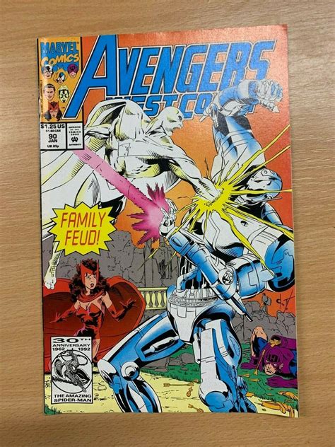 Marvel Comics Avengers West Coast 90 Jan 1993 Vfn Vs Ultron Avengers
