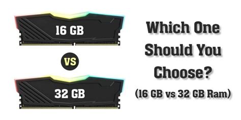 16 Gb Vs 32 Gb Ram Select The Memory As Your Demand