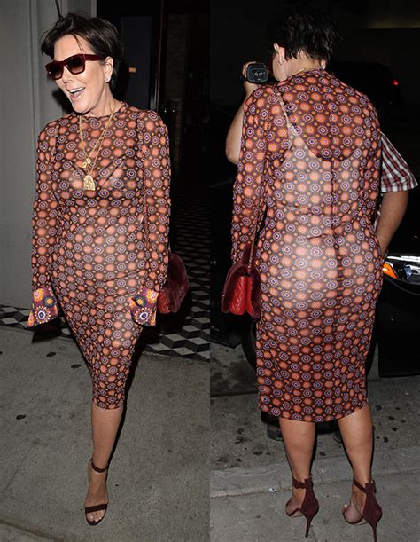 Kris Jenner Wardrobe Malfunction Reveals Full Body Spanx Hollywood Life
