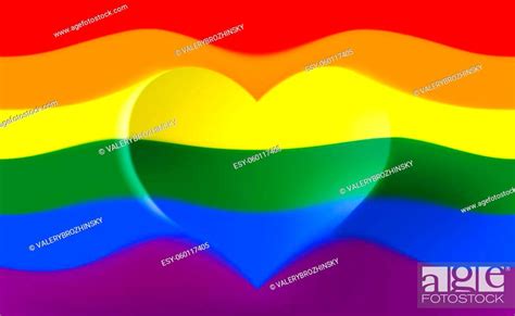 The Rainbow Flag Is A Symbol Of Pride Lgbt And Lgbtq With A Heart Shape And The Text Love Is