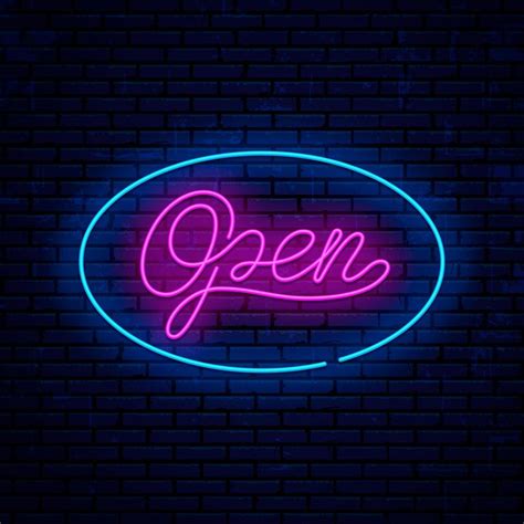 Neon Open Sign Png Round Neon Open Sign Idstyleapp