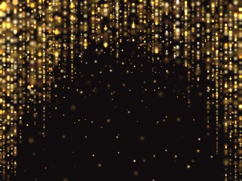 Premium Vector Abstract Gold Glitter Lights Background With Falling