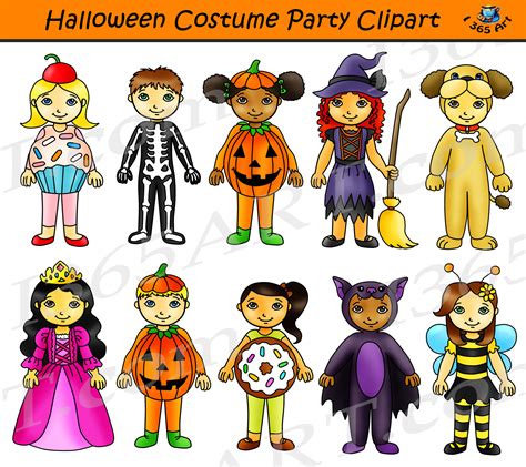 Kids Halloween Costume Clipart