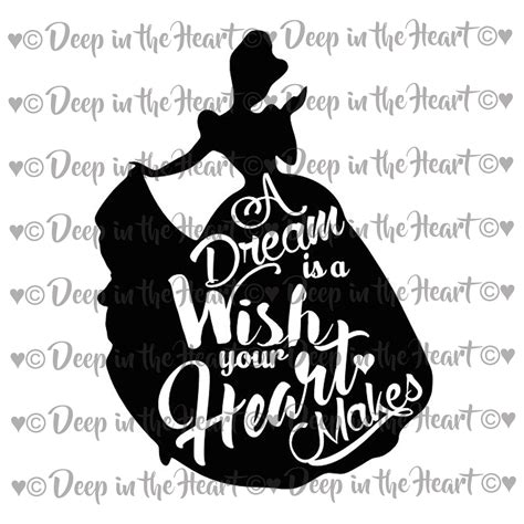 A Dream Is A Wish Cinderella Silhouette Svg Png  Etsy Cinderella