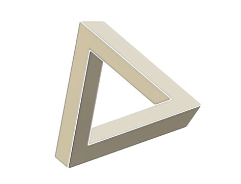 Free Stl File Penrose Triangle Three Pieces・3d Printing Model To