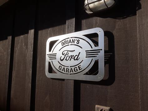 Personalized Garage Signs White Fire Metal Craft Signwriting