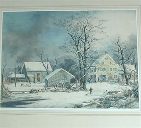 Currier And Ives Publishers Winter In The Country A Cold Morning Hand