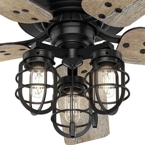 Hunter Port Isabel 52 In Led Indooroutdoor Matte Black Ceiling Fan