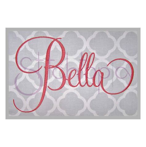 Large Embroidery Alphabet Bella Script Embroidery Font Stitchtopia