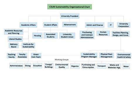 Organization Chart California State University Northridge