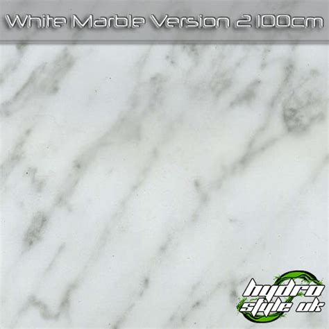 White Marble Version 2 Hydrographics Film Hydro Style Uk