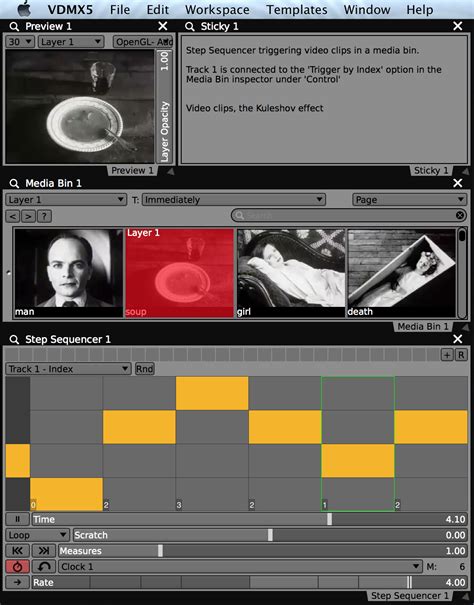 Using A Step Sequencer To Trigger Media Clips — Vdmx Mac Vj Software