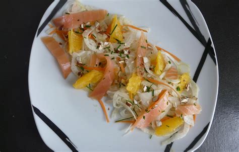 Ma salade de fenouil à lorange et au saumon fumé Recette de Ma