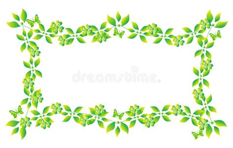 Green Leaf Border Stock Vector Illustration Of Green 41196464