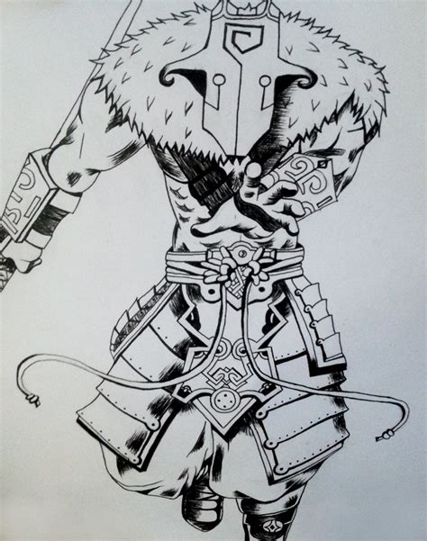 My Juggernaut Ink Drawing Rdota2