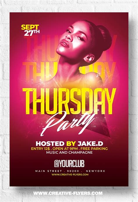 Thursday Nightclub Flyer Templates Psd Creativeflyers