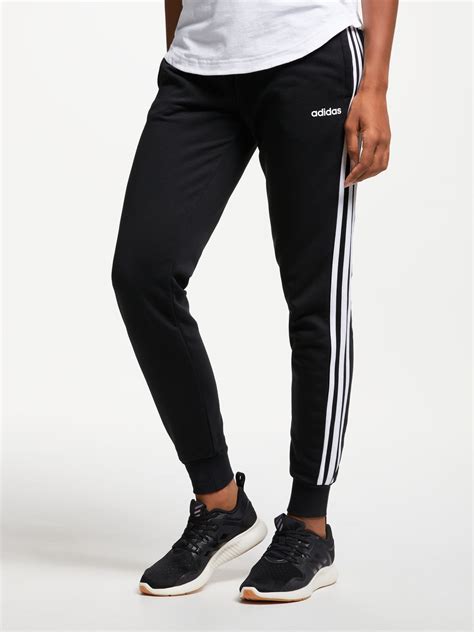 Adidas Essentials 3 Stripes Tracksuit Bottoms Black At John Lewis