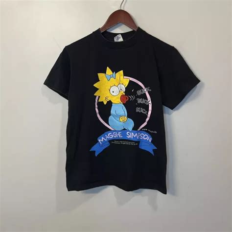 Vtg 90s The Simpsons Maggie Simpson Suck T Shirt Single Stitch Usa Rare M 89 99 Picclick
