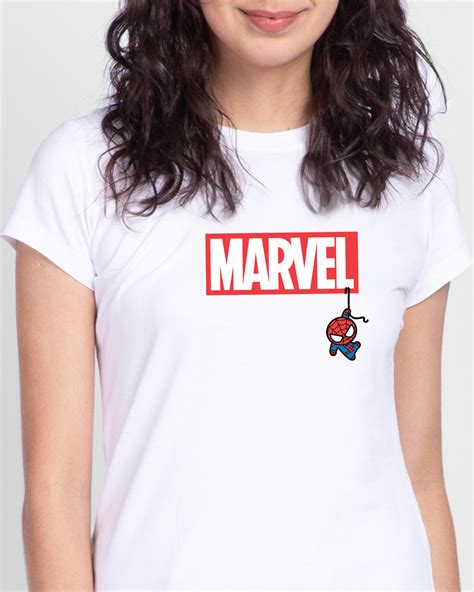 Buy Marvel Spidey Half Sleeve T Shirts Ffhl For Women White Online At