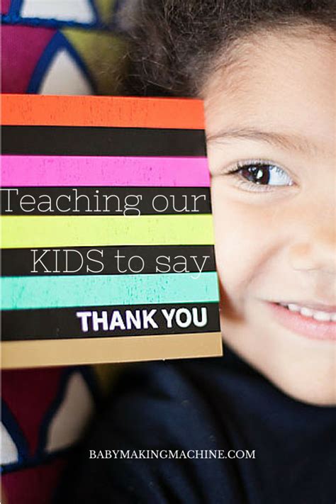 Teaching Our Kids To Say Thank You Cherish365