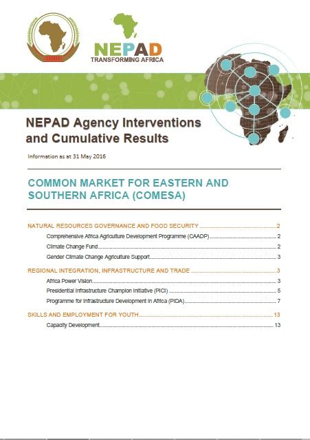 Common Market For Eastern And Southern Africa Comesa Auda Nepad